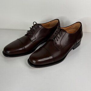 Dino Monti Allen Mens Dark Brown Calf Leather Derby Dress Shoes Size 11 B Italy